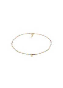 Elli, Damen, Choker &raquo;Halskette Glas Silber Beads Smiling 925 Silber vergoldet&laquo;, Gold, Gold, Modische Choker Kette mit Smiling f&uuml;r Damen