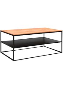 PAROLI, Couchtisch &raquo;Padua 1&laquo;, Wildeiche + schwarz + Wildeiche, B/H/T: 95 cm x 40 cm x 55 cm, Wildeiche + schwarz + Wildeiche