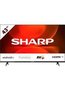 Sharp, LED-Fernseher &raquo;2T-C43FHx&laquo; 108 cm/43 Full HD Android TV Smart-TV, schwarz, Chromecast-Integration