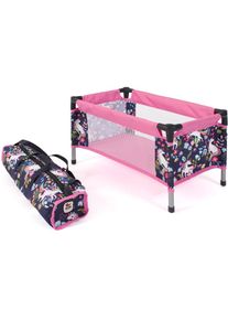 Bayer Chic 2000 CHIC2000, Puppenbett &raquo;Puppen-Reisebett&laquo; mit Stoff-Tragetasche, Einhorn, Puppenbett