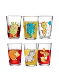 Ritzenhoff & Breker Ritzenhoff & Breker, Kinderbecher &raquo;Kindergl&auml;ser Monsterchen Waldtiere 205 ml 6er Set bunt&laquo;, bunt, Glas, bunt