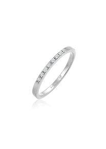 Elli DIAMONDS, Damen, Verlobungsring &raquo;Ring Bandring Verlobung Diamant (0.04 ct) 585 Wei&szlig;gold&laquo;, Wei&szlig;, Wei&szlig;, Ring f&uuml;r Damen mit Diamanten im 