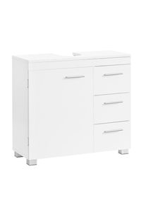 Mid.you Waschbeckenunterschrank, Wei&szlig;, Holzwerkstoff, 1 F&auml;cher, 3 Schublade(n) Schubladen, 70x64x30 cm, stehend, Badezimmer, Badm&ouml;bel, Waschbeckenunterschr&auml;nke