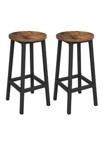 Boxxx Barhocker-Set, Braun, Schwarz, Metall, Holzwerkstoff, Recyclingholz, Schichtholz, eckig, 32x65x30 cm, Typenauswahl, abwischbar, Esszimmer, Barm&ouml;bel, Barhocker