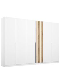 Rauch M&ouml;bel Dreht&uuml;renschrank, Wei&szlig;, Eiche Artisan, Metall, 3 F&auml;cher, 271x210x54 cm, Blauer Engel, Goldenes M, Made in Germany, Schlafzimmer, Komplette Schlafzimmer und Serien, Schlafzimmerserien