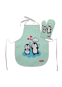 Heless Set of children's apron and oven glove Penguin