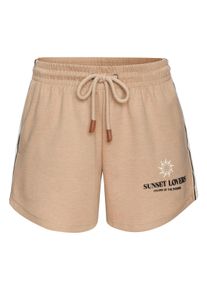 H.I.S. Damen Sweatshorts in camelfarben ,Gr&ouml;&szlig;e 32/34, Witt, 60% Baumwolle, 40% Polyester