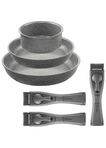 Ballarini 6-tlg Torre Pfannen Set 16 + 24 + 28cm, Pfanne + Kochtopf