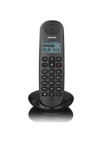 Brondi Lotus Schwarz Grosses Display Schnurloses Telefon, Telefon, Schwarz