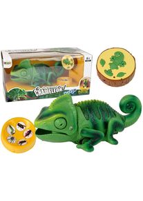 Lean Toys Remote Controlled Chameleon Green Light 28 cm