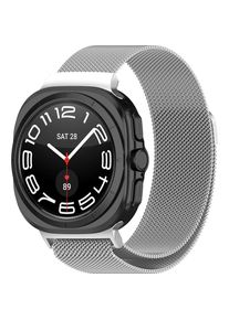 Techsuit - Watchband (W009) - Samsung Galaxy Watch Ultra 47mm - Silver (Edelstahl), Uhrenarmband, Silber