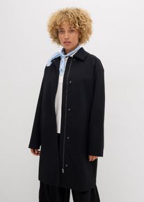 bonprix Wasserabweisender Trenchcoat Oversized, schwarz, Gr.48, Trenchcoat aus wasserabweisendem Material, 97% Baumwolle