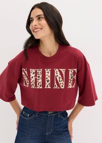 bonprix Női R&ouml;vid p&oacute;l&oacute; tiszta bio-pamutb&oacute;l, piros, 48/50