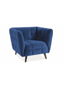 Signal Kreslo CASTELLO 1 Velvet | modr&aacute;
