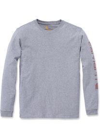 Carhartt Workwear Logo, lange mouw vrouwen , kleur: lichtgrijs , maat: XL