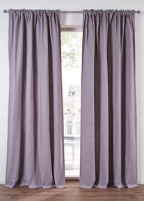 Gardinl&auml;ngd i ekologisk bomull normal och extra l&aring;ng (1-pack) - gr&aring; - storlek 225x130 cm - bonprix