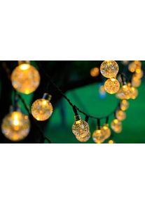 Outdoor Waterproof Solar LED Bubble String Lights - 2 Sizes, 3 Colours!
