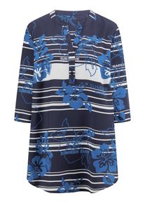 Emilia Lay - Long-Bluse, blau, Gr. 56, Viskose