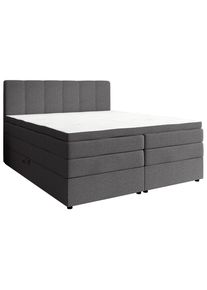 Esposa Boxspringbett, Anthrazit, Textil, H3 + H4, 7-Zonen, H&ouml;he ca. 17 cm, 160x200 cm, Bettkasten, gepolstertes Kopfteil, Topper durchgehend, in verschiedenen Gr&ouml;&szlig;en erh&auml;ltlich, Matratze in verschiedenen H&auml;rtegraden erh&auml;ltlich, Matratze geteilt, Schlafzimmer, Betten, Boxspringbetten