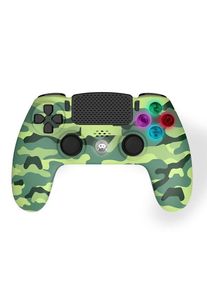 Freaks And Geeks Groen Camo Draadloze Controller - LED - 3.5 mm Jack (PS4) - Wireless Controller - Sony PlayStation 4