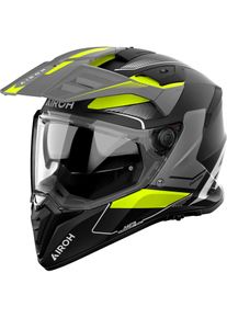 Airoh Bandit Tune, kask przygodowy , kolor: Matowy Czarny/Szary/Neonowyowy-Ż&oacute;łty , rozmiar: XXL