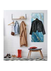 queence, Garderobenpaneel &raquo;Wandgarderobe mit Motiv Marmor Abstrakt inkl. Edelstahlhaken&laquo; 1 Stk. tlg. HD Premium Druck auf Acrylglas, gold, gold, 
