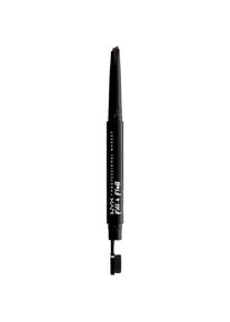 Nyx Cosmetics NYX PROFESSIONAL MAKEUP, Damen, Augenbrauen-Stift &raquo;FILL & FLUFF EYEBROW POMADE PENCIL&laquo; mit dichter H&auml;rchenb&uuml;rste, Ash Brown, Make-Up von NYX 
