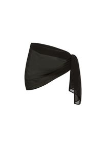 LSCN by LASCANA, Damen, Strandrock, kurzer Wickelrock aus Chiffon, schwarz, 1, Kurzer Pareo