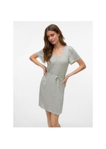 V&eacute;ro Moda Vero Moda, Damen, Minikleid &raquo;VMGINA 2/4 SHORT DRESS JRS GA NOOS&laquo; Sommerkleid, Oatmeal Stripes:Black, S (36) - N-Gr, Kurzes Kleid von Vero Moda