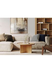 WOODMAN, Couchtisch &raquo;Cala&laquo; 83/83/42 cm, Breite 83 cm, rund, Tischplatte aus massiver Eiche, FSC zertifiziert, eiche,