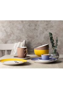 Seltmann Weiden, Becher &raquo;Henkelbecher Liberty Pure Colors 400 ml 6er Set&laquo; Sp&uuml;lmaschinenfest, Mikrowellensicher, Ofenfest, Cocoa Brown, Porzellan,