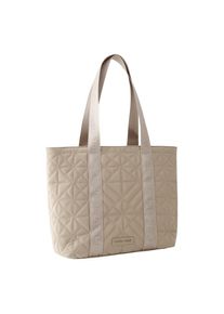 Marco Tozzi, Damen, Henkeltasche, Damen Schultertasche, Shopper mit trendiger Ziersteppung, taupe kombiniert, taupe kombiniert, Gr. B/H/T = 42/31/15 