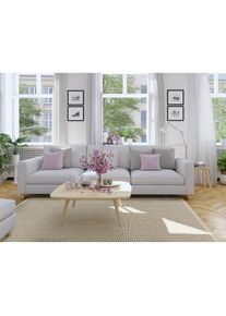 Dekowe, Sisalteppich &raquo;Mara S2 mit Bord&uuml;re&laquo; rechteckig 5 mm H&ouml;he Flachgewebe, Material: 100% Sisal, Wohnzimmer, Kundenliebling, champagner/meliert, 