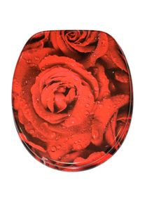 Sanilo, WC-Sitz &raquo;Rosen&laquo;, rot, MDF - Mitteldichte Holzfaserplatte, rot