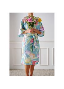 Apelt, Damen, Kimono &raquo;Tulip 120x110&laquo; Kimono mit Bindeband Gr&ouml;&szlig;e120x105, Baumwoll-Satin, Digitaldruck, blau, L&auml;nge: 110 cm, Baumwoll-Satin