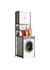 Vcm, Waschmaschinenumbauschrank &raquo;Waschmaschine Toilette &Uuml;berbau Schrank Edino&laquo; 1 Stk. tlg., Wei&szlig;, B/H/T: 64 cm x 48 cm, Wei&szlig;