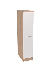 respekta, Apothekerschrank &raquo;Merle&laquo; Breite 30 cm, Metallstangengriffe, H&ouml;he 144,8 cm, Wei&szlig;, Eiche S&auml;gerau Nachbildung - B/H/T: 30 cm x 144,8 cm x 60 cm