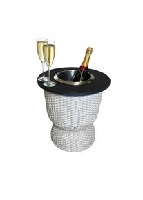 COOTAB Cooler Table, Beistelltisch &raquo;3-in-1 Loungetisch mit Edelstahl-K&uuml;hler Paris 43 cm&laquo; 1 Stk. tlg. Wetterfest, Pflegeleicht, Hitzebest&auml;ndig, 