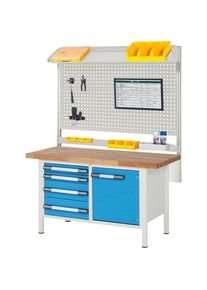 Banco da lavoro con sovrastruttura serie 8000 eurokraft pro