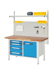 Banco da lavoro con sovrastruttura serie 8000 eurokraft pro