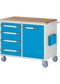 Banco da lavoro compatto, mobile eurokraft pro