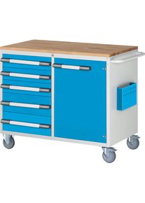 Banco da lavoro compatto, mobile eurokraft pro