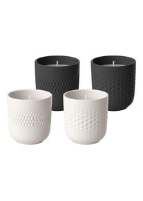 Villeroy & Boch Villeroy & Boch, Duftkerze &raquo;Duftkerzen Probier-Set Manufacture Collier 4er Set schwarz-wei&szlig;&laquo;, schwarz-wei&szlig;, 4 tlg., schwarz-wei&szlig;