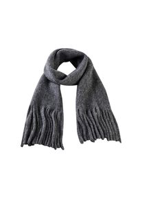 bonprix, Damen, Schal aus Polyester, Polyacryl, Wolle und Polyamid, mit Fransen-Design, schiefergrau, Schal f&uuml;r einen l&auml;ssigen Look im Alltag