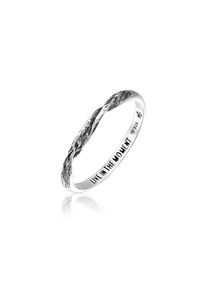 HAZE & GLORY, Damen, Silberring &raquo;Ring Bandring gedreht - Moment 925 Silber&laquo;, Schwarz, 54, Modisch klassischer Ring als Hingucker f&uuml;r Damen