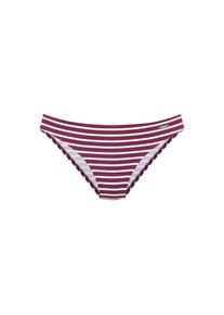 Venice Beach, Damen, Badehose &raquo;Tadu&laquo; im modernem Streifendesign, bordeaux-wei&szlig;, 36 - N-Gr, Streifendesign