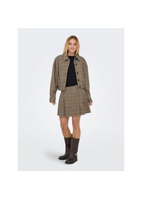 Only, Damen, Karorock &raquo;ONLRICCA LIFE CHECK MW SKIRT OTW&laquo;, Seal Brown Detail:Check, S (36), Minirock von Only