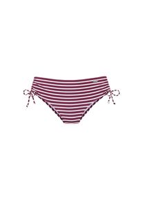 Venice Beach, Damen, Badehose &raquo;Tadu&laquo; im modernem Streifendesign, bordeaux-wei&szlig;, 36 - N-Gr, Streifendesign