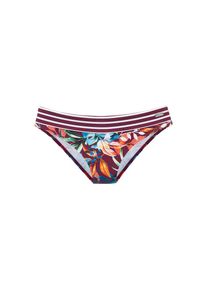 Venice Beach, Damen, Badehose &raquo;Cadu&laquo; mit Umschlagbund, bordeaux bedruckt, 36 - N-Gr, Florales Design - Jedes Teil ein Unikat