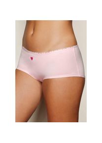 Lascana, Damen, Panty &raquo;Geschenk Box&laquo; 5er-Pack, mit s&uuml;&szlig;en Herzchen-Prints und aus elastischer Baumwoll-Qualit&auml;t, rot, creme, rosa, 40/42, Lascana 